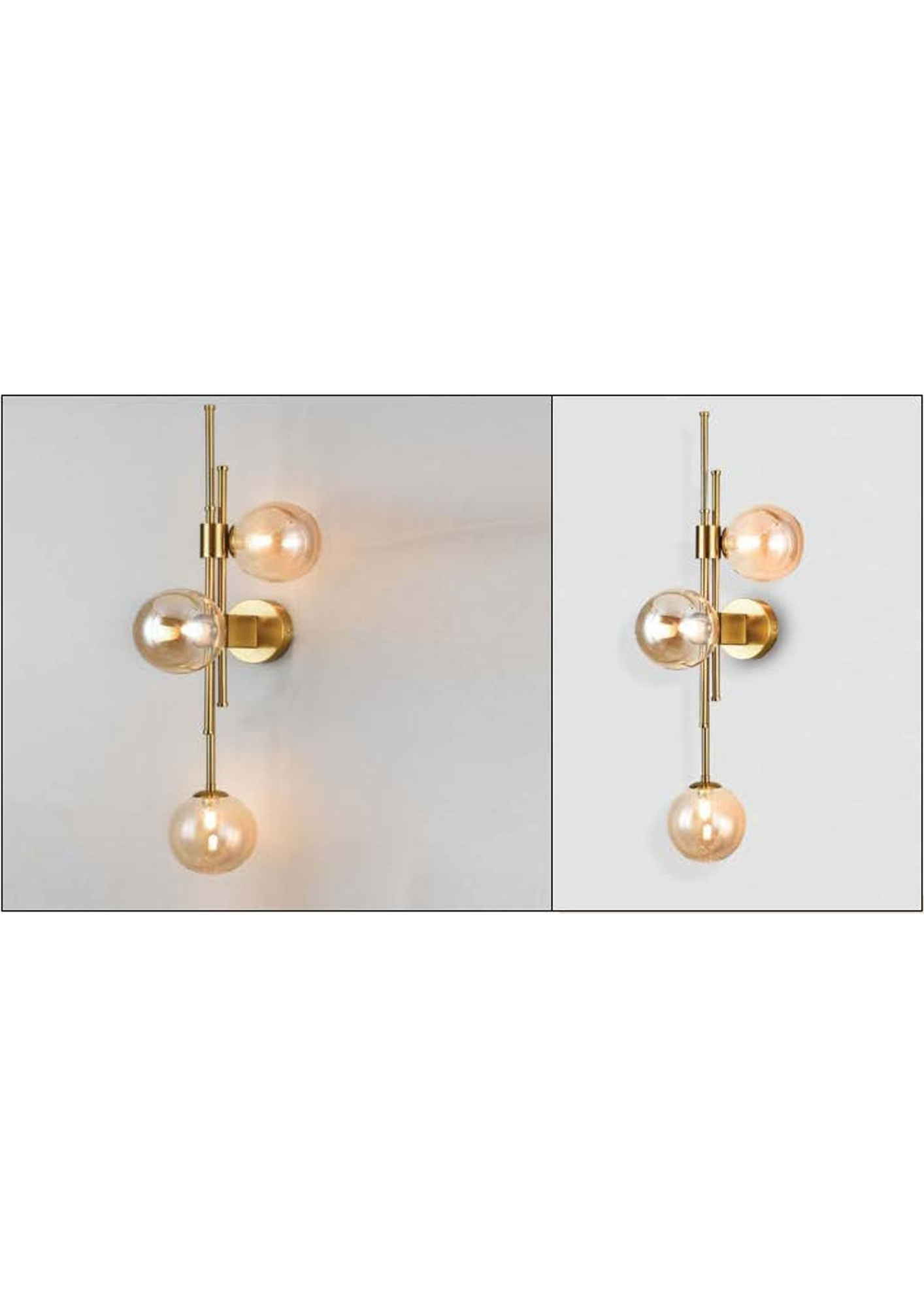 Beyond Lights - Brass Globe Sconce- GL